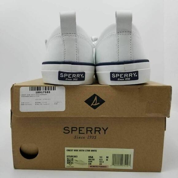 Womens Sperry Crest Vibe 85th Anniversary Sneakers White STS85303 Size 11M - Picture 8 of 10